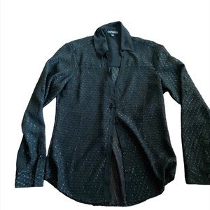 EXPRESS glittery long sleeve blouse